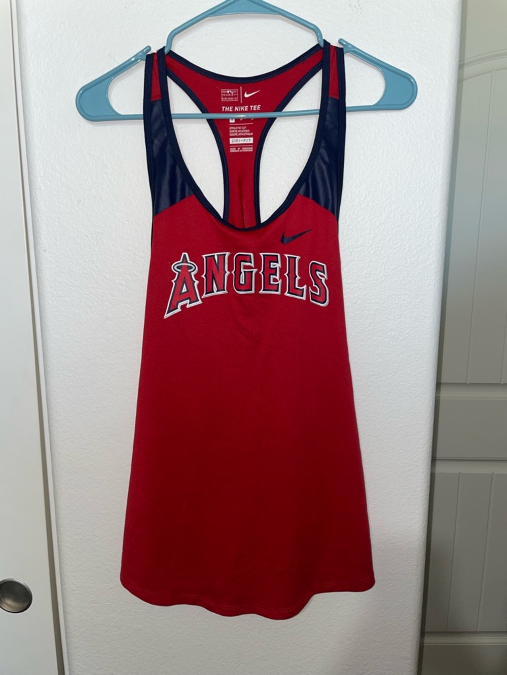Nike Red & Navy Los Angeles Angels Racerback Tank Top